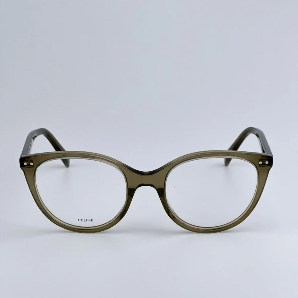 Celine CL50068I 093 CELINE THIN BRAND NEW Eyeglasses Transparent Khaki Women